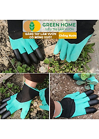 Găng tay làm vườn, có móng vuốt, độ bền cao, chống thấm nước, đào, xới đất, dễ vệ sinh |Greenhome