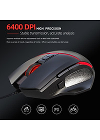 Chuột Gaming macro A876 Led RGB 6400dpi cho máy tính laptop hàng nhập khẩu