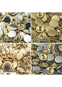 Nút bấm 4 thành phần 15mm Mã cúc 501 Bằng thau không gỉ Chuyên làm nút áo da cao cấp, áo khoác, quần jean