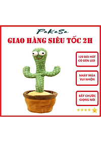 Cây Xương Rồng Nhảy Múa , Uốn Lượn , Biết Hát , Biết Nhại Tiếng , Có Đèn Led Dễ Thương - Hàng Chính Hãng