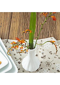 Lọ Hoa Sứ Trắng Hình Củ Tỏi - Lọ Hoa Mini - Sứ Long Phương