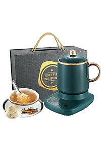 Cốc Chưng Yến, Hầm Cháo Đa Năng Kèm Đế Giữ Nhiệt - Cốc Hâm Nóng Có LED 6 Chế Độ Mẫu Mới 2021