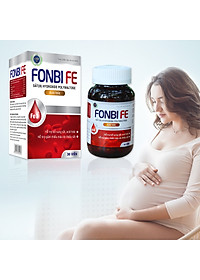 Viên uống bổ sung Sắt III, Acid folic, Vitamin B12 cho bà bầu, phụ nữ có thai và cho con bú không gây táo bón FONBIFE lọ 30 viên