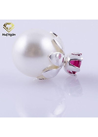 Bông tai bạc Ý 925 Huệ Ngân - Hoa đá RYE140799