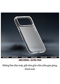 Ốp lưng dẻo silicon trong suốt mỏng 0.6mm cho iPhone 17 Pro Max / 17 Air / iP 17 Pro / 17 hiệu Hotcase Ultra thin - Chống trầy xước, siêu mỏng, độ trong full HD - Hàng nhập khẩu