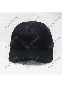 Mũ lưỡi trai vải dù trơn không thêu họa tiết, viền da mỏ kết, dễ dàng điều chỉnh size - Hạnh Dương