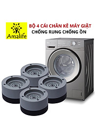 Bộ 4 miếng đế đệm cao su lót kê chân máy giặt chống rung ồn, rỉ sét - Chính hãng Amalife