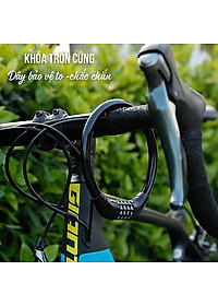 Khoá đa năng xe đạp xe máy 4 số chống trộm Khóa Số Xe Đạp 4 Số Mật Mã Vỏ PVC Bọc Lõi Thép (dạng tròn cứng) (mật khẩu mặc định 0000) 