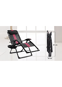 Ghế xếp thư giãn cao cấp kèm đệm Kachi MK232 - Ghế xếp thông minh văn phòng - Trọng tải 300kg