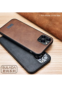 Ốp Lưng Sulada Da cho Iphone 13,13 pro,13 Pro Max...12 pro max..11 ..X XS MAX Mặt sau cứng chống sốc - Hàng chính hãng