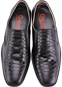 Giày Nam Vân Da Trăn Huy Hoàng HT7195 - Đen