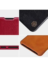 Bao da dành cho Samsung Galaxy A51 hiệu Nillkin Qin (Chất liệu da thật, có ngăn đựng thẻ, mặt da siêu mềm mịn) - Hàng chính hãng