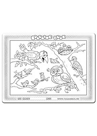 Xếp hình Tia Sáng  Bầy Chim  (30 Mảnh Ghép) - Tặng kèm tranh tô màu cho bé