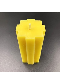 Nến Sáp Ong 26 Giờ Kèm Dĩa Gỗ Dừa 10cm : Khử Mùi Hôi Phòng Kín, Làm Sạch Không Khí, Thơm Nhẹ Mùi Mật Ong - HÀNG CHÍNH HÃNG