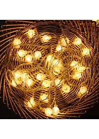 Dây Đèn LED Trang Trí Bóng Tròn 10M, 20M Trang Trí Nhà Cửa, Noel, Lễ Tết