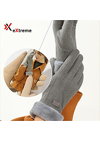 Găng tay nữ giữ ấm mùa đông eXtreme GT1201 vải nhung chống gió, chống mài mòn, cảm ứng điện thoại