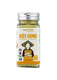 Bột gừng hữu cơ sấy lạnh Dalahouse 50gr - Nguyên màu, nguyên mùi, nguyên vị - Tiện dụng, không tốn công bóc vỏ, giã đập, say nghiền, rửa đồ nghề chế biến