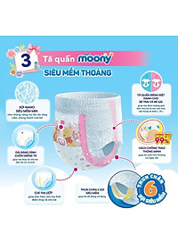 Tã quần cao cấp Moony XXL26 dành cho bé gái