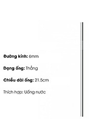 Bộ Ống Hút Inox 304 Thép Không Gỉ - 5 Món Thân Thiện Với Môi Trường