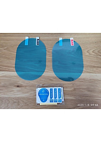 Cặp 2 miếng dán chống bám nước mưa trên kính hậu xe ô tô - hình bầu dục