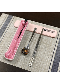 Bộ thìa (muỗng) đũa cơm trưa văn phòng inox 304 DandiHome cao cấp, tiện lợi, vệ sinh
