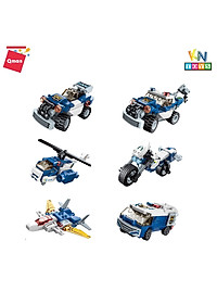 Đồ chơi xếp hình, lắp ráp Qman 41104 – Cảnh sát biến hình (453 mảnh ghép)