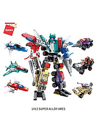 Đồ chơi xếp hình, lắp ráp Qman 1412 - Người máy hợp kim (498 mảnh ghép)