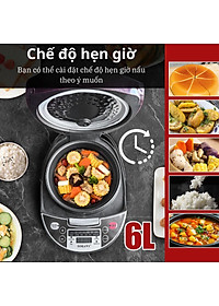 Nồi cơm điện đa năng SOKANY SK-07078 dung tích lớn 6L, bảo quản nhiệt thông minh, nấu cơm, hầm, hấp, tiện lợi mọi lúc mọi nơi - HÀNG CHÍNH HÃNG