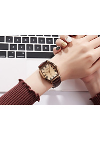 Đồng Hồ Nữ Julius Hàn Quốc JA-703LD Cổ Điển Dây Da Màu Nâu