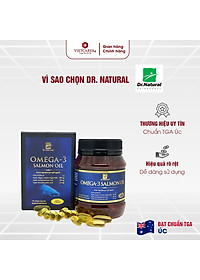 Viên uống Omega 3 dầu cá Hồi nhập khẩu chính hãng Úc OMEGA 3 SALMON OIL (180 viên) hỗ trợ giảm mỡ máu, giảm nguy cơ xơ vữa động mạch, cung cấp các chất dinh dưỡng cần thiết cho não bộ, tốt cho mắt