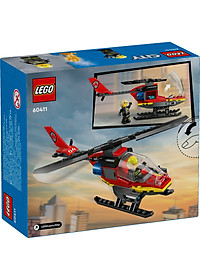 LEGO CITY 60411 Đồ chơi lắp ráp Trực thăng cứu hỏa (85 chi tiết)