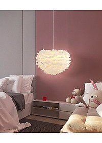 Đèn chùm CROWIT lông vũ cao cấp kiểu dáng độc đáo, sang trọng với 3 cế độ ánh sáng - kèm bóng LED chuyên dụng.