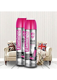 Bình Xịt bọt tẩy đa năng Vệ Sinh Ghế Da Nội Thất ô tô Flamingo F002 650ml 