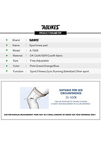 Đai bảo vệ đầu gối 4 lò xo trợ lực dây chằng AOLIKES A-7908 Sport Knee Pad