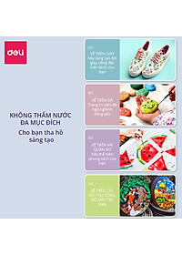 Màu Acrylic tuýp mini chuyên nghiệp Deli - 5ml/tuýp - Vẽ vải / Vẽ quần áo / Vẽ giày - 12/18/24 màu