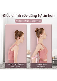 BG Gậy tập thẳng lưng Blue 6015 , thanh gậy tập yoga chống gù lưng, mở vai hình chữ thập