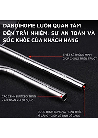 Bộ 4 ống hút Inox 304 kèm cọ rửa DandiHome