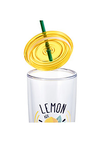 Ly nhựa 2 lớp Lock&Lock HAP507 750ml - Hàng chính hãng, có ống hút, có nắp đậy - Tặng kèm cọ rửa