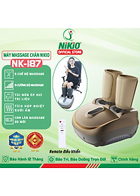 Máy Massage Chân Nén Ép Trị Liệu Suy Giãn Tĩnh Mạch Nikio NK-187 - Máy Mát Xa Dây Ấn Lòng Bàn Chân, Mu Bàn Chân, Ngón Chân, Bắp Chân - Công Nghệ Tiên Tiến: Con Lăn, Túi Khí Và Nhiệt Sưởi - Nhiều Chế Độ Matxa, Có Remote Điều Khiển