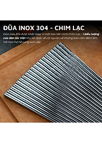 Set 05 đôi đũa inox 304 - 316 DandiHome 2020 chống trơn trượt, sang trọng, tinh tế