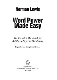 Word Power Made Easy: The Complete Handbook for Building a Superior Vocabulary