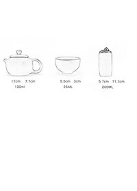 Bộ Bình Trà Tử Sa Mini Có Túi Đựng Đi Du Lịch Tiện Lợi Thích Hợp 2 - 4 Người Dùng Gồm 1 Ấm Trà, 4 Tách, 1 Bình Đựng Trà - Hàng chính hãng 