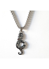 Dây chuyền nam, mặt hợp kim không gỉ si mạ, dây titan cao cấp rộng 3-4mm, dài 50cm