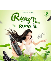 Nước dưỡng tóc vỏ bưởi và bồ kết Herbario 100ml kích thích mọc tóc, ngăn rụng tóc thuần chay