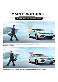 Bộ chìa khóa thông minh START-STOP điều khiển từ xa OVI dành cho ô tô Toyota, Honda, Hyundai, Nissan, Ford, Kia, Mazda, Mitsubishi, Chevrolet, VinFast