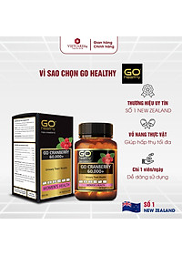Viên uống viêm đường tiết niệu nhập khẩu chính hãng New Zealand GO CRANBERRY 60000+ (30 viên) hỗ trợ điều trị viêm đường tiết niệu, viêm phụ khoa, giảm tiểu buốt, tiểu dắt, tiểu đêm, khó đi tiểu