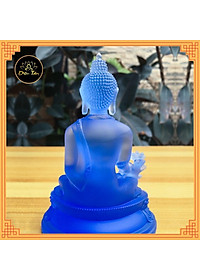 Tượng phật dược sư lưu ly xanh dương đồ thờ cúng, tượng phật để ô tô Diệu Tâm mẫu 2