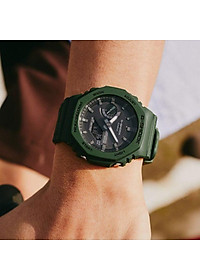 Đồng Hồ Nam Dây Nhựa Casio G-Shock GA-B2100-3ADR Chính Hãng - Pin Năng Lượng Mặt Trời - GA-B2100-3A Bluetooth