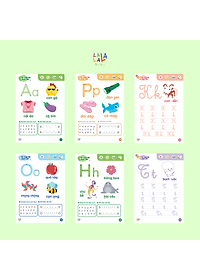 Đồ chơi Giáo dục sớm Thẻ Flashcard thông minh cho bé xóa được, học liệu giáo dục sớm thương hiệu Lalala Baby (Shape Me - Write Me - Math Me - Learn Me)