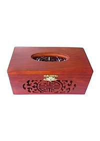 Hộp Đựng Giấy Ăn TOKDODO Gỗ Tự Nhiên Đục Chạm Bền Đẹp